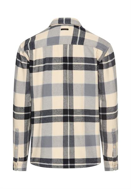 Flanellhemd mit Kontrastdetails und Brusttaschen dark blue