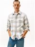 FLANNEL CHECK SHIRT JACKET light grey htr - check