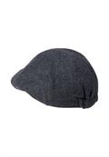 Flat Cap aus Wolle und Polyester mit Baumwollfutter rock grey