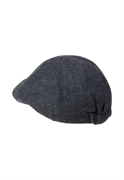 Flat Cap aus Wolle und Polyester mit Baumwollfutter rock grey