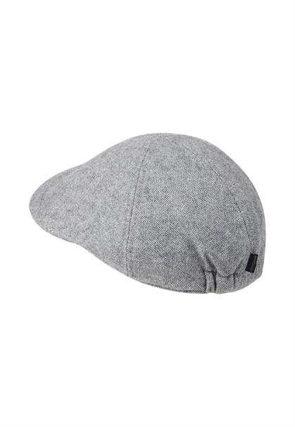 Flat Cap aus Wolle und Polyester mit Baumwollfutter stone gray