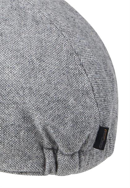 Flat Cap aus Wolle und Polyester mit Baumwollfutter stone gray