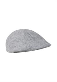 Flat Cap aus Wollmix stone gray