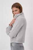 Flauschige Strickjacke chrome