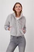 Flauschige Strickjacke chrome