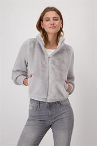 Flauschige Strickjacke chrome