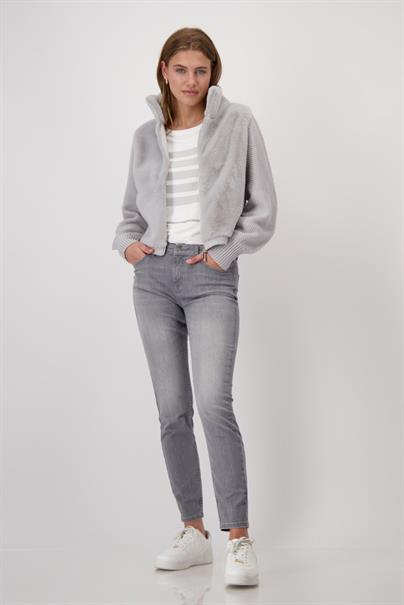 Flauschige Strickjacke chrome