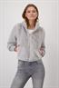 Flauschige Strickjacke chrome