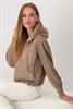 Flauschige Strickjacke milk chocolate