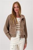 Flauschige Strickjacke milk chocolate