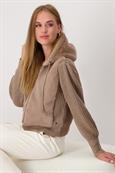 Flauschige Strickjacke milk chocolate