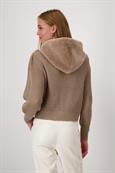 Flauschige Strickjacke milk chocolate