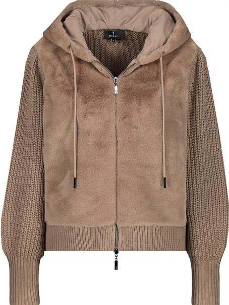 Flauschige Strickjacke milk chocolate