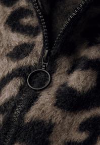 Flauschiger Leo Cardigan black