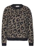 Flauschiger Leo Pullover black