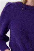 Flauschiger Pullover dark purple