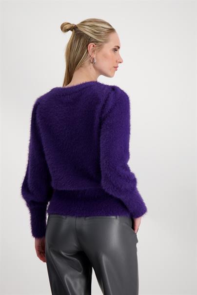 Flauschiger Pullover dark purple