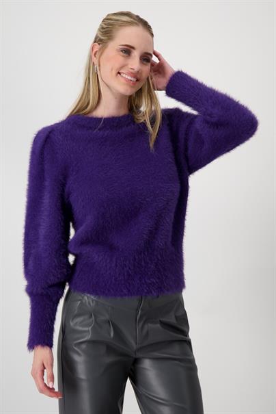 Flauschiger Pullover dark purple