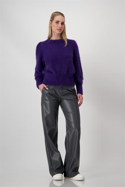 Flauschiger Pullover dark purple