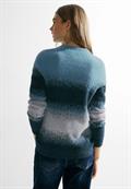Flauschiger Strickpullover strong petrol blue