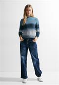Flauschiger Strickpullover strong petrol blue