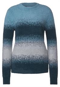 Flauschiger Strickpullover strong petrol blue