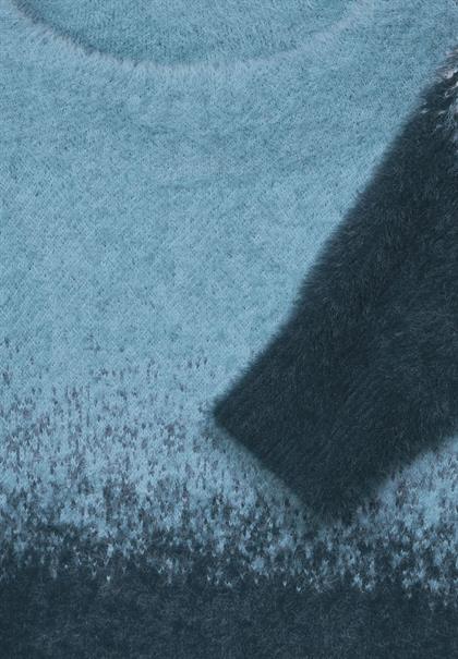 Flauschiger Strickpullover strong petrol blue