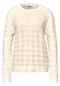 Flauschiger Strukturpullover soft beige