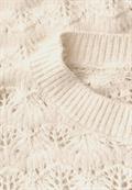 Flauschiger Strukturpullover soft beige