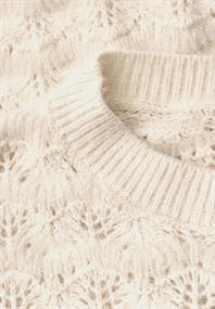 Flauschiger Strukturpullover soft beige