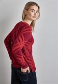 Flauschiges Langarmshirt beet red