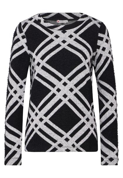 Flauschiges Langarmshirt black