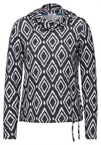 Flauschiges Shirt mit Print charcoal grey melange