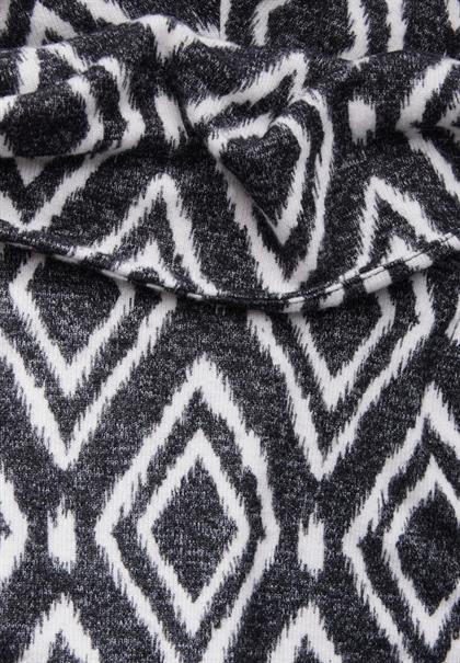 Flauschiges Shirt mit Print charcoal grey melange