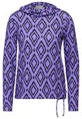 Flauschiges Shirt mit Print lilac melange