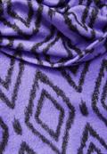 Flauschiges Shirt mit Print lilac melange