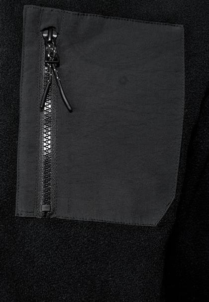 Fleece Cardigan black