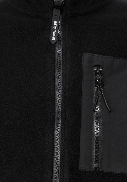 Fleece Cardigan black