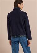 Fleece-Pullover mit Leo-Details urban dark blue