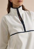 Fleece-Pullover mit Leo-Details vanilla white