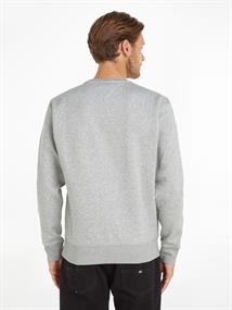 FLEECE-SWEATSHIRT MIT FLAG-PATCH lt grey htr