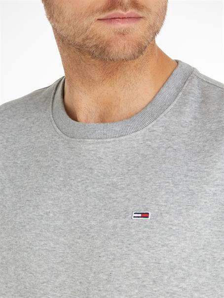 FLEECE-SWEATSHIRT MIT FLAG-PATCH lt grey htr