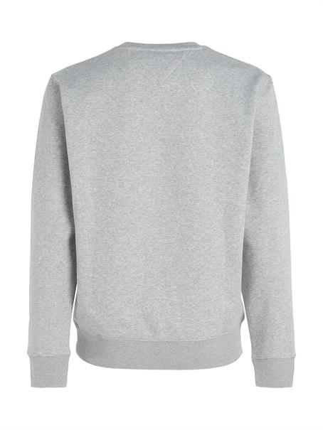 FLEECE-SWEATSHIRT MIT FLAG-PATCH lt grey htr