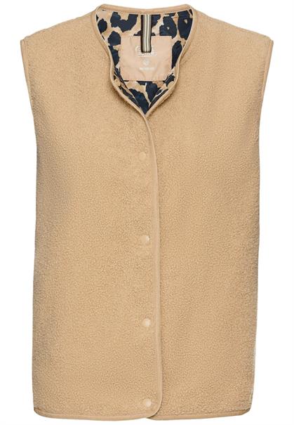 Fleece-Weste mit Knopfverschluss cashmere