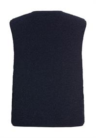 Fleece-Weste mit Knopfverschluss navy