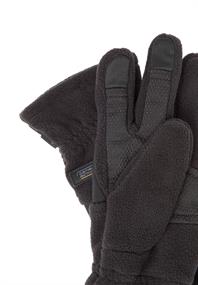 Fleecehandschuhe mit verstellbaren Bündchen und Touchscreen-Funktion asphalt
