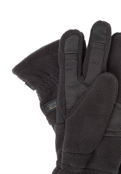 Fleecehandschuhe mit verstellbaren Bündchen und Touchscreen-Funktion asphalt