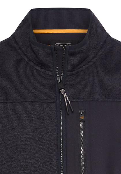 Fleecejacke mit hohem Stehkragen dark navy