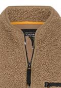 Fleecejacke mit Reißverschlussseitentaschen sepia brown