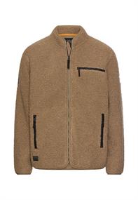 Fleecejacke mit Reißverschlussseitentaschen sepia brown